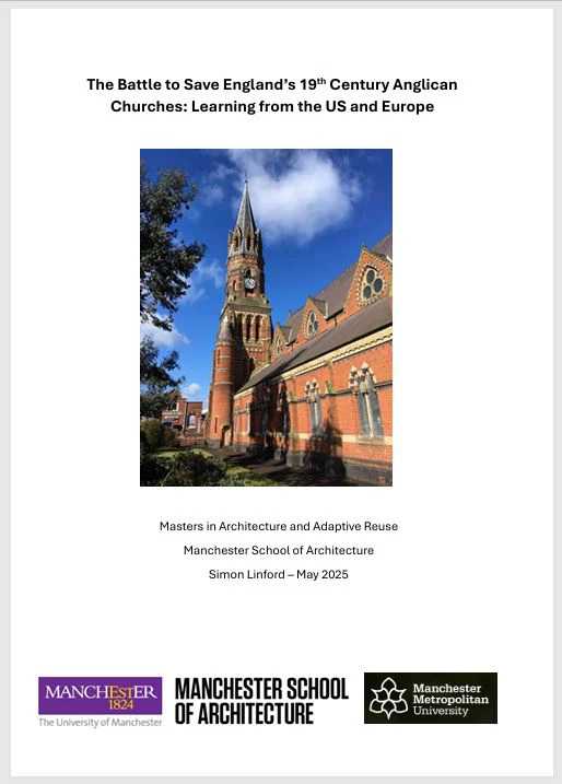 Simon Linford, Dissertation,The Battle to Save England’s 19th Century Anglican churches: Learning from the US and Europe,Church Converts,Adaptive reuse of churches