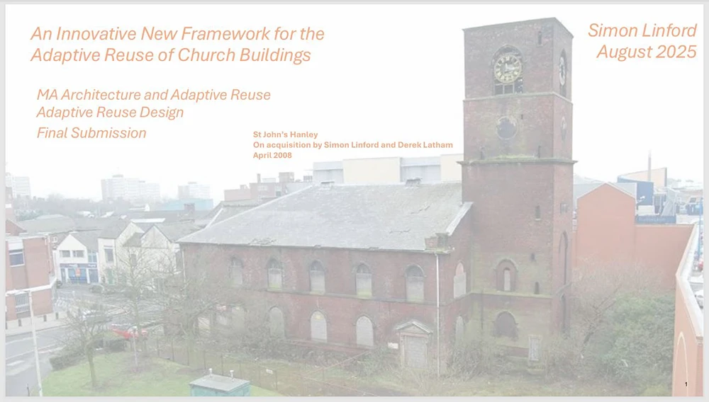 Adaptive Reuse of Churches Framework, Simon Linford